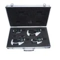 Bowers DMSET100 DigiMic Digital External Micrometer Set, Range 0-100mm, Resolution 0.001mm, 4 Micrometers, IP67, Bluetooth