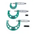 Insize 3203-33A Outside Micrometer Set, Range 0-3", Graduation .0001"