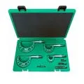 Insize 3203-44A Outside Micrometer Set, Range 0-4", Graduation .0001"