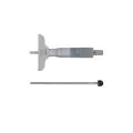 Mitutoyo 129-109 Interchangeable Rod Depth Micrometer, Range 0-50mm, Graduation 0.01mm, Base 63.5x16mm