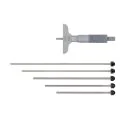Mitutoyo 129-112 Interchangeable Rod Depth Micrometer, Range 0-150mm, Graduation 0.01mm, Base 63.5x16mm