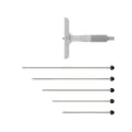 Mitutoyo 129-116 Interchangeable Rod Depth Micrometer, Range 0-150mm, Graduation 0.01mm, Base 101.6x16mm