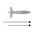 Mitutoyo 129-126 Interchangeable Rod Depth Micrometer, Range 0-3", Graduation 0.001", Base 2.5x.63"