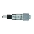 Mitutoyo 148-205-10 Short Range Small Micrometer Head, Range 0-6.5mm, Graduation 0.01mm, Plain Stem, Spherical Spindle