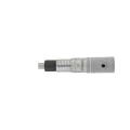 Mitutoyo 148-861 Adjustable Thimble Small Micrometer Head, Range 0-0.5", Graduation 0.001", Plain Stem, Reverse reading