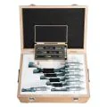 Mitutoyo 103-913-50 Outside Micrometer Set, Range 0-150mm, 6 Pieces, Graduation 0.01mm