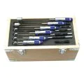 Moore & Wright MW215-01BL Workshop External Micrometer Set, Range 0-75mm, Graduation 0.01mm