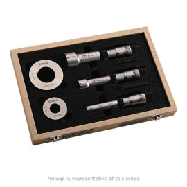 Bowers SXTA5M XT Analogue Bore Micrometer Set, Range 20-50mm, Graduation 0.005mm, 3 Heads, with Setting Rings