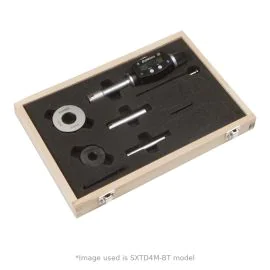 Bowers SXTD4I-BT XT Digital Bore Micrometer Set, Range 3/8-3/4", Resolution 0.00005", 3 Heads, Bluetooth, with Setting Rings