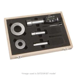 Bowers SXTD5I-BT XT Digital Bore Micrometer Set, Range 3/4-2", Resolution 0.00005", 3 Heads, Bluetooth, with Setting Rings