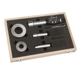 Bowers SXTD5M-BT XT Digital Bore Micrometer Set, Range 20-50mm, Resolution 0.001mm, 3 Heads, Bluetooth, with Setting Rings