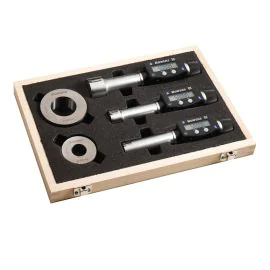 Bowers SXTD5U-BT XT Digital Bore Micrometer Set, Range 20-50mm, Resolution 0.001mm, 3 Heads with 3 Display Units, Bluetooth, with Setting Rings