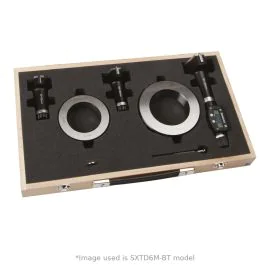 Bowers SXTD6I-BT XT Digital Bore Micrometer Set, Range 2-4", Resolution 0.00005", 3 Heads, Bluetooth, with Setting Rings