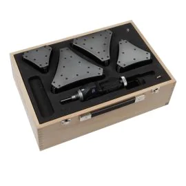 Bowers SXTH9M-BT XTH Digital Pistol Grip Bore Micrometer Set, Range 100-200mm, Resolution 0.001mm, 4 Heads, Bluetooth, with Setting Rings