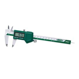 Insize 1118-150R Waterproof Digital Caliper (With Thumb Roller And Round Depth Bar), Range 0-150mm