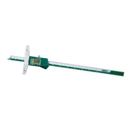 Insize 1147-300 Digital Depth Gauge with Mounting Holes for Extension Base, Range 0-300mm, Resolution 0.01mm