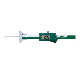 Insize 1148-100S Digital Depth Gauge with Round Depth Bar, Range 0-100mm, Resolution 0.01mm