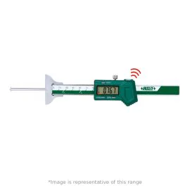 Insize 1148-100SWL Wireless Digital Depth Gauge with Round Depth Bar, Range 0-100mm, Resolution 0.01mm