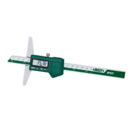 Insize 1149-150 Waterproof Digital Depth Gauge, Range 0-150mm, Resolution 0.01mm, Base 100mm