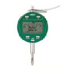 Insize 2109-10 Digital Indicator with Lifting Lever, Resolution 0.01mm/0.0005", Range 10mm/0.4", Flat Back