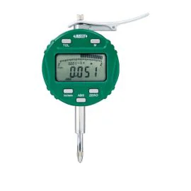 Insize 2109-101 Digital Indicator with Lifting Lever, Resolution 0.001mm/0.00005", Range 10mm/0.4", Flat Back