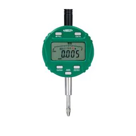 Insize 2138-10F Digital Indicator with Transmission Button, Resolution 0.001mm/0.00005", Range 12.7mm/0.5", Flat Back