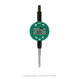 Insize 2138-25P Digital Indicator with Transmission Button, Resolution 0.001mm/0.00005", Range 25.4mm/1", Flat Back