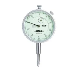 Insize 2301-10F Dial Indicator (Basic Type), Graduation 0.01mm, Range 10mm, Flat Back