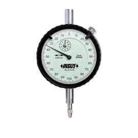 Insize 2313-2FA Precision Dial Indicator, Graduation 0.001mm, Range 2mm, Flat Back