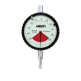 Insize 2316-1F One Revolution Dial Indicator, Graduation 0.01mm, Range 1mm, Flat Back