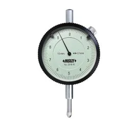 Insize 2318-10F Dial Indicator, 0.1mm Graduation, Graduation 0.1mm, Range 10mm, Flat Back