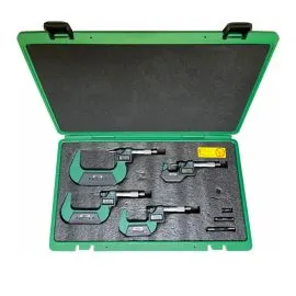 Insize 3101-1004A Digital Outside Micrometer Set (With Data Output), Range 0-100mm