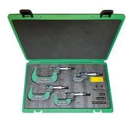 Insize 3108-1004A Digital Outside Micrometer Set (Without Data Output), Range 0-100mm