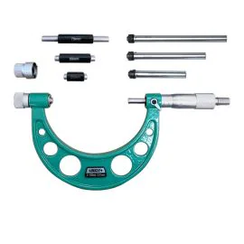 Insize 3206-100A Outside Micrometer with Interchangeable Anvils, Range 0-100mm, Graduation 0.01mm