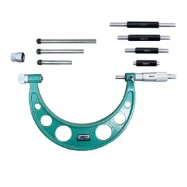 Insize 3206-151A Outside Micrometer with Interchangeable Anvils, Range 50-150mm, Graduation 0.01mm