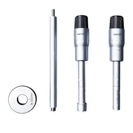 Insize 3227-202 Three Points Internal Micrometer Set (With Setting Rings), Range 12-20mm, Graduation 0.005mm