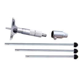 Insize 3241-B100 Depth Micrometer, Range 0-100mm, Graduation 0.01mm, Base 63x17mm
