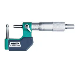Insize 3261-25EA Cylindrical Anvil Tube Micrometer, Range 0-25mm, Graduation 0.01mm
