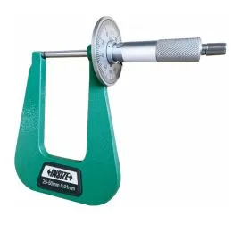 Insize 3263-50B Sheet Metal Micrometer, Range 0-50mm, Graduation 0.01mm