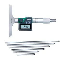 Insize 3540-150 Digital Depth Micrometer, Range 0-150mm, Resolution 0.001mm, Base 101.5x17mm