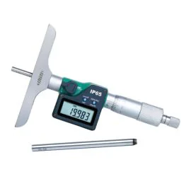 Insize 3540-50 Digital Depth Micrometer, Range 0-50mm, Resolution 0.001mm, Base 101.5x17mm