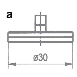Käfer Contact Points Form A (Upper and Lower), Ø30 mm flat, for Thickness Gauges