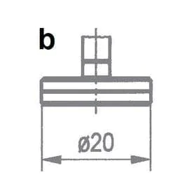 Käfer Contact Points Form B (Upper and Lower), Ø20 mm flat, for Thickness Gauges