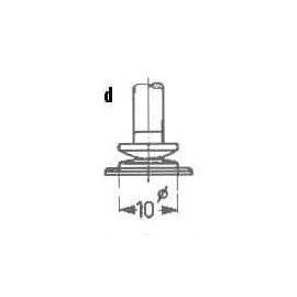 Käfer Contact Points Form D (Upper and Lower), Ø10 mm with R15 convex faces, for Thickness Gauges