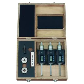 Mitutoyo 468-981 Digimatic Holtest Three-Point Internal Micrometer / Bore Gauge Set, 6-12 mm - Complete Unit Set