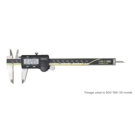Mitutoyo 500-155-30 Digital ABS AOS Caliper, ID/OD Carb. Ja., Range 0-150mm, Thumb Roller, Blade Type