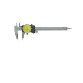 Mitutoyo 505-735 Dial Caliper ID/OD Carbide Tipped Jaws, Range 0-150