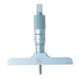 Mitutoyo 128-102 Depth Micrometer, Range 0-25mm, Graduation 0.01mm, Base 101.6x16mm