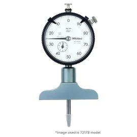 Mitutoyo 7217A Dial Depth Gauge, Range 0-8", Graduation 0.001", Base 63.5mm