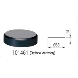 Mitutoyo 101461 Hardened Steel Flat Anvil for Dial Gauge and Transfer Stands